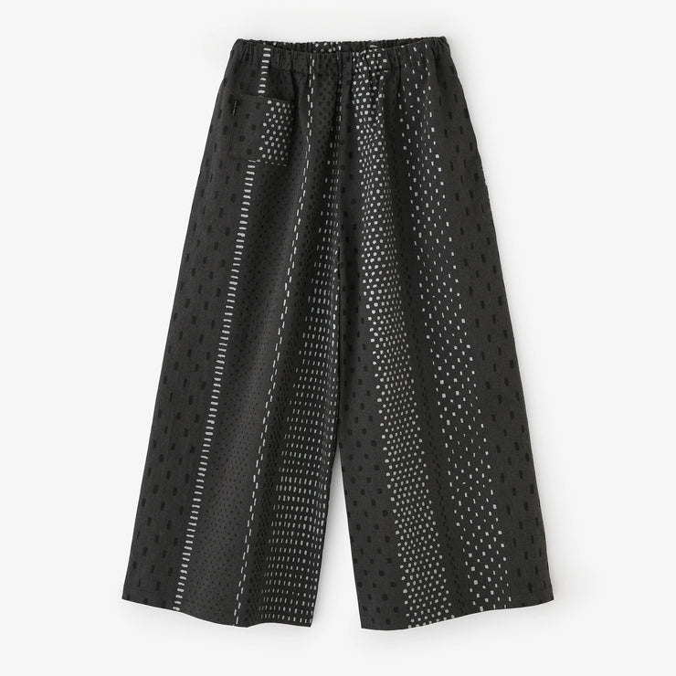 Chino Cloth Wide-legged Pants／Hail Stripes Charcoal Grey