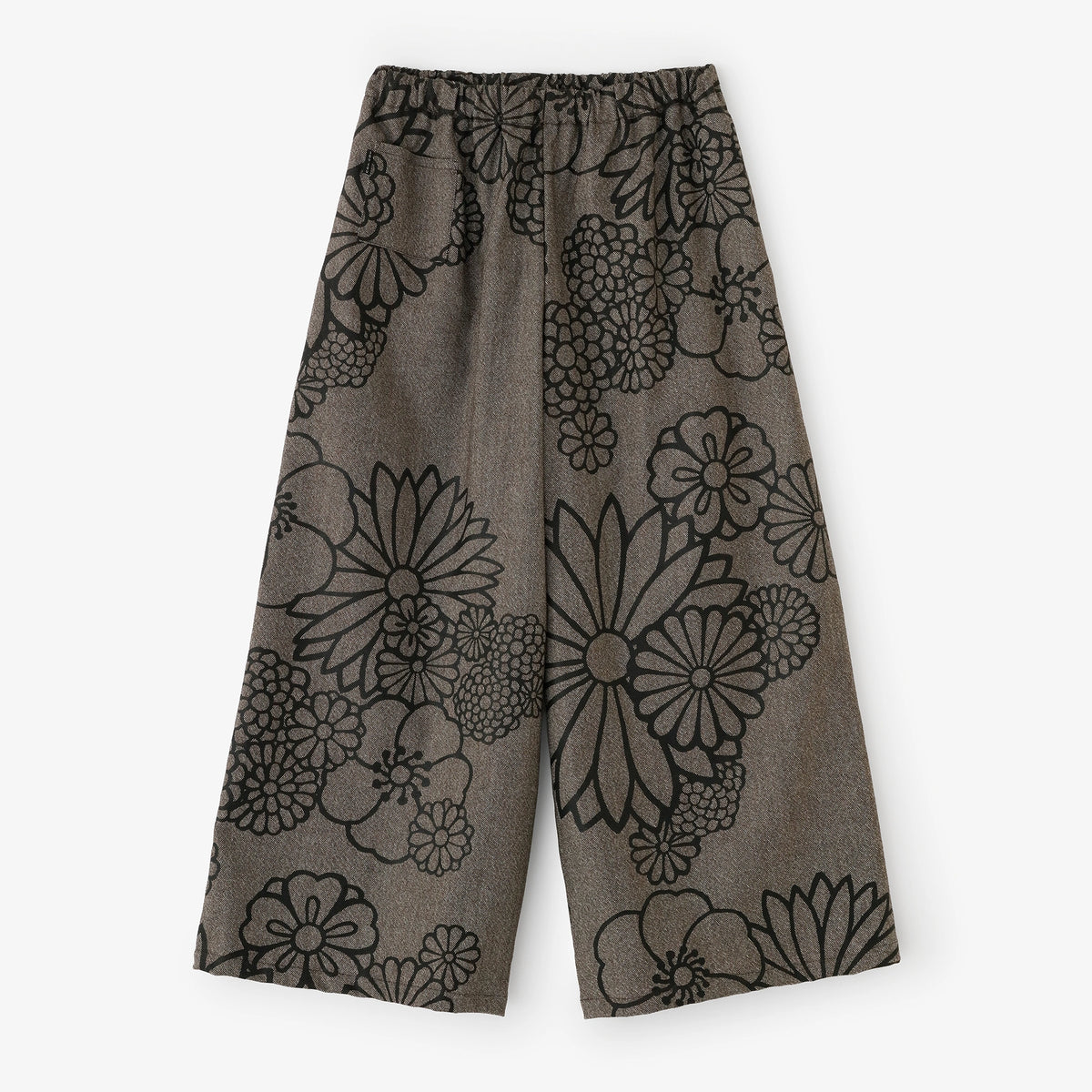 【Ships ard 11/17】Woolen Yarn Wide-legged Pants／Gold Damask Greyish Walnut