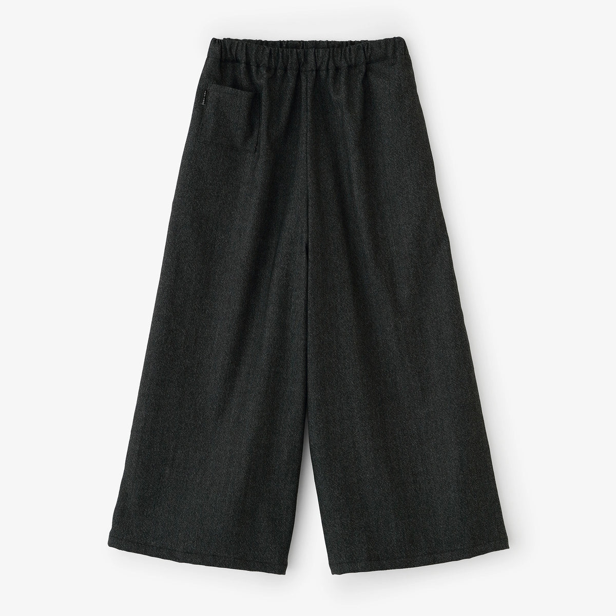 【Ships ard 11/17】Woolen Yarn Wide-legged Pants／Black Oak