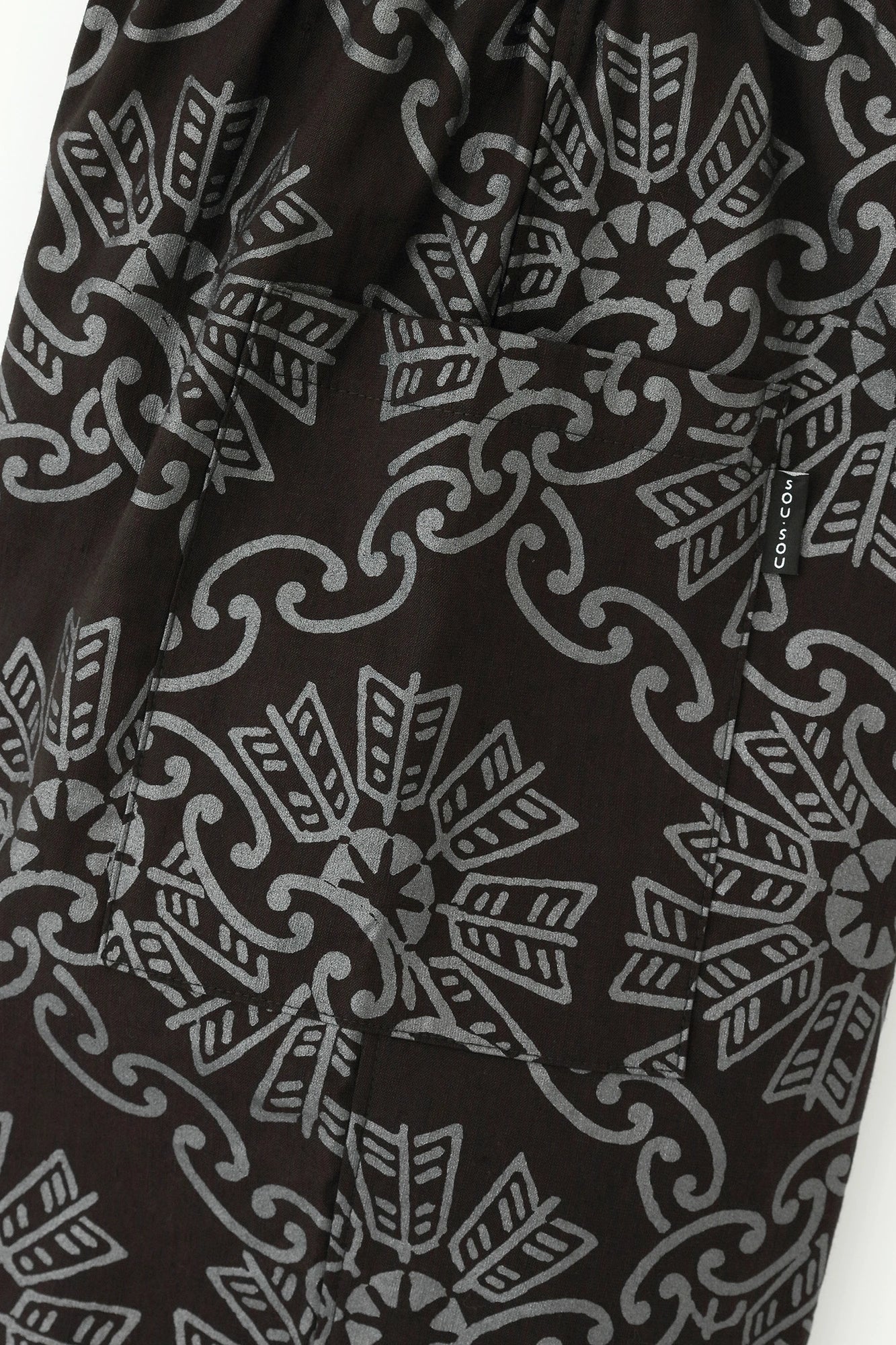 Shin Cotton Linen Harem Pants／Continuation of Arrow Wheel-Recreation Black Tea