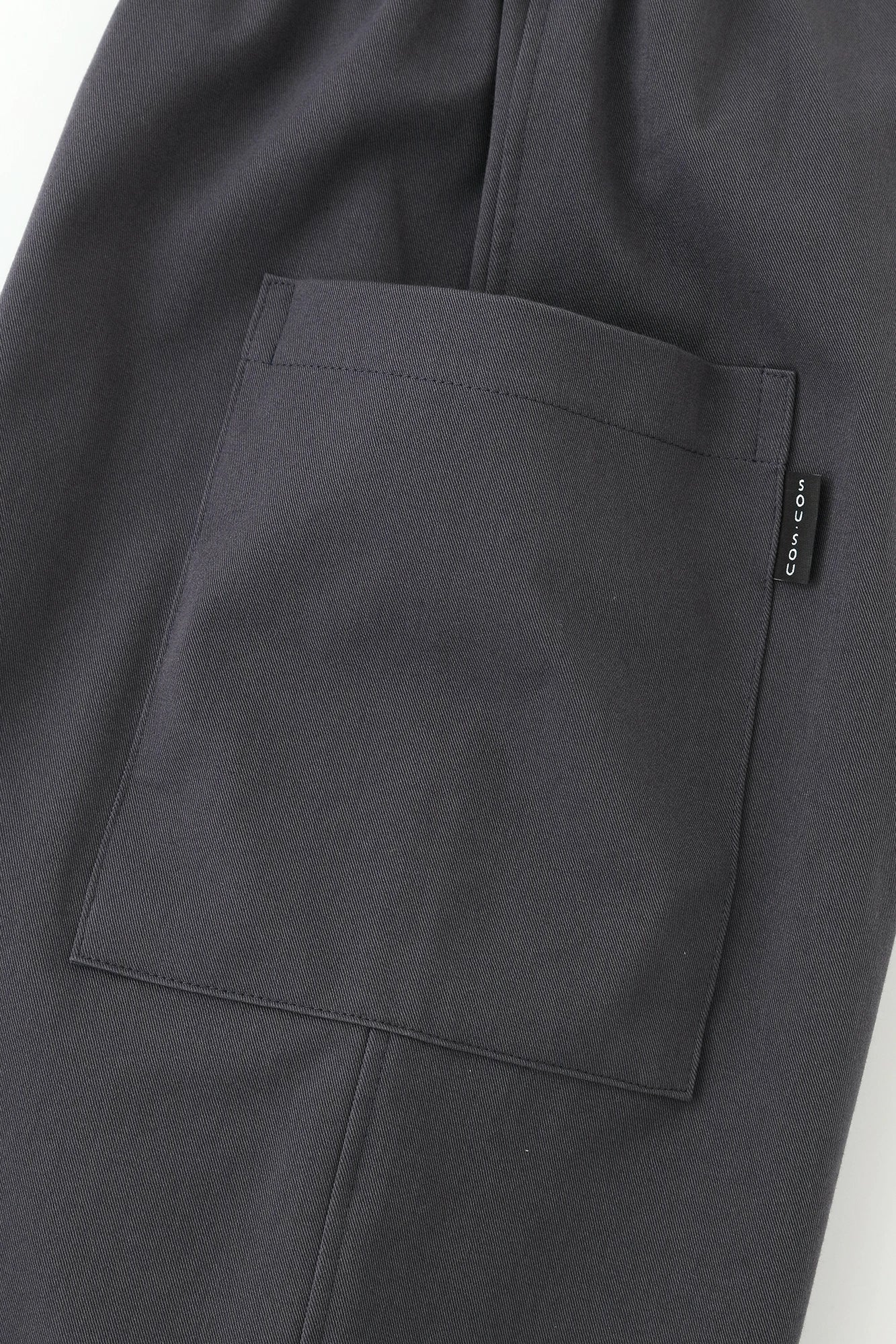 Shin Twill Weave Harem Pants／Black Oak Color