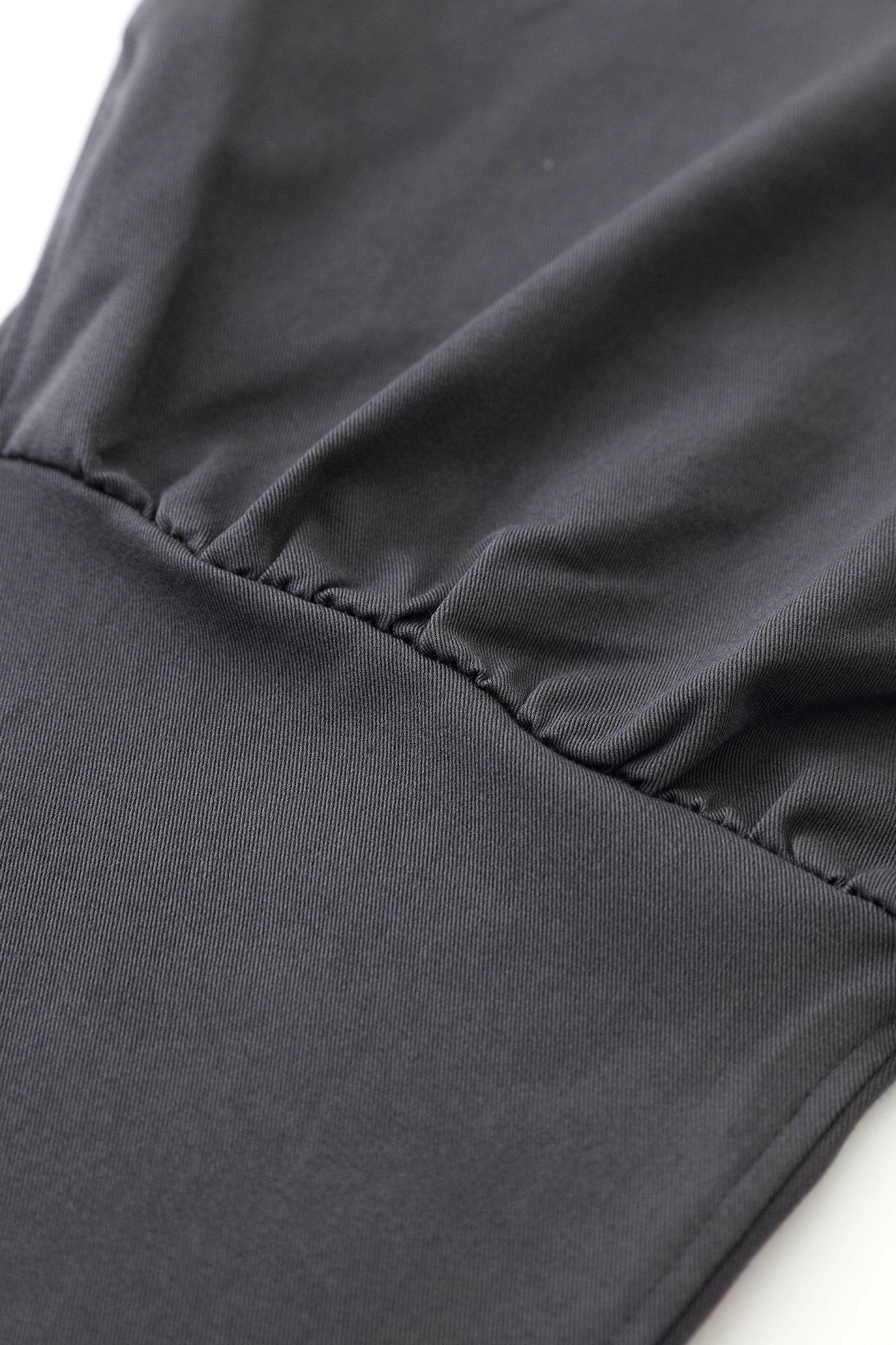 Shin Twill Weave Harem Pants／Black Oak Color