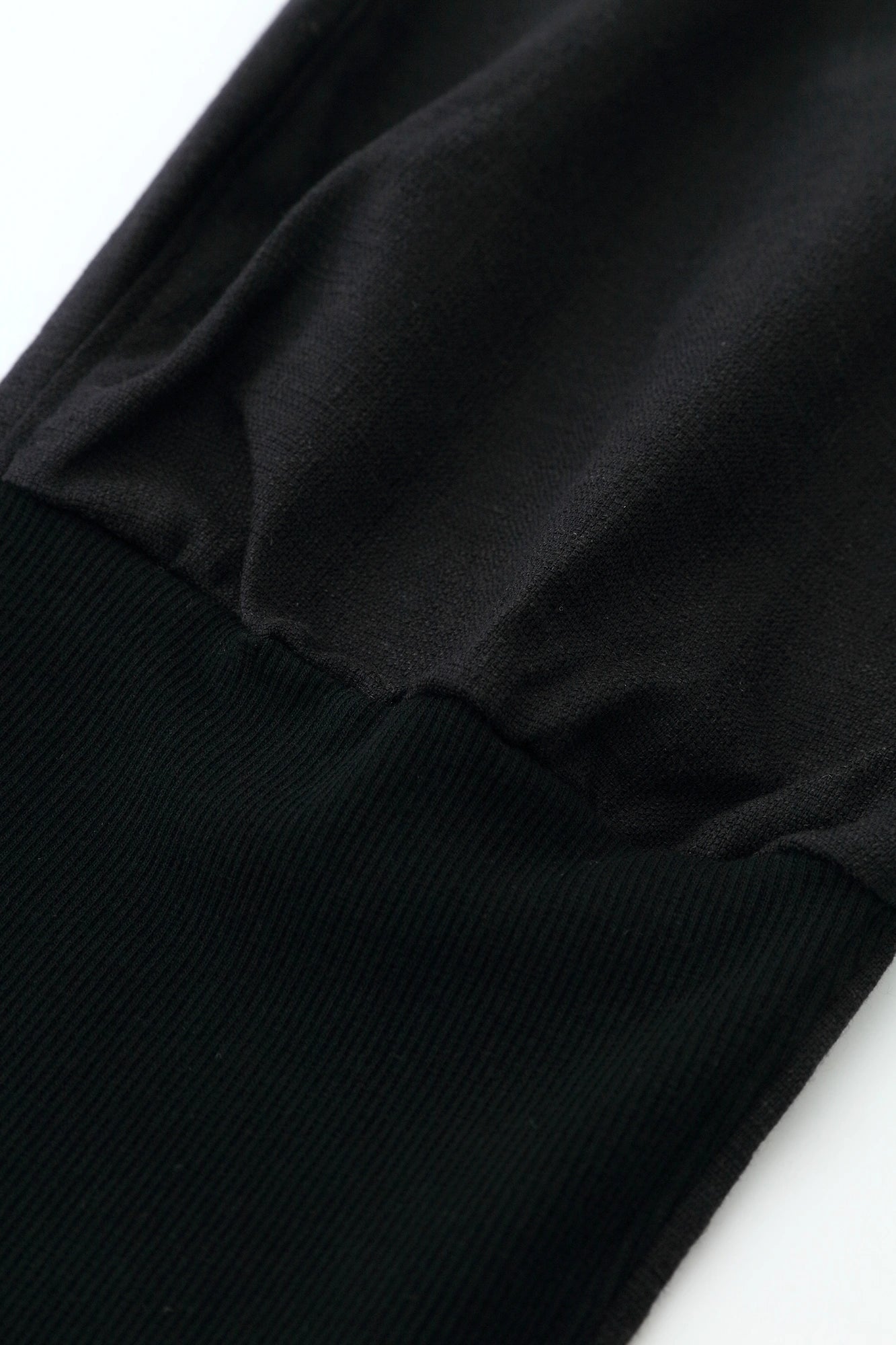 Cotton Linen-Rayon Blend Harem Pants／Black