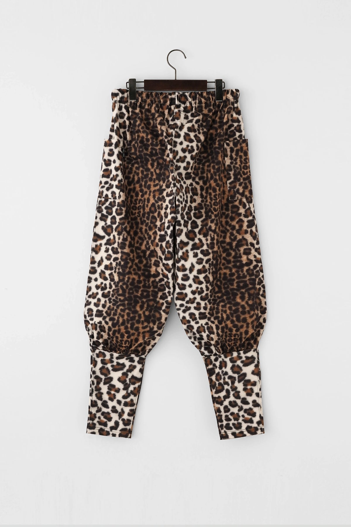 Stretch Satin Weave Harem Pants / Leopard Pattern IJ 