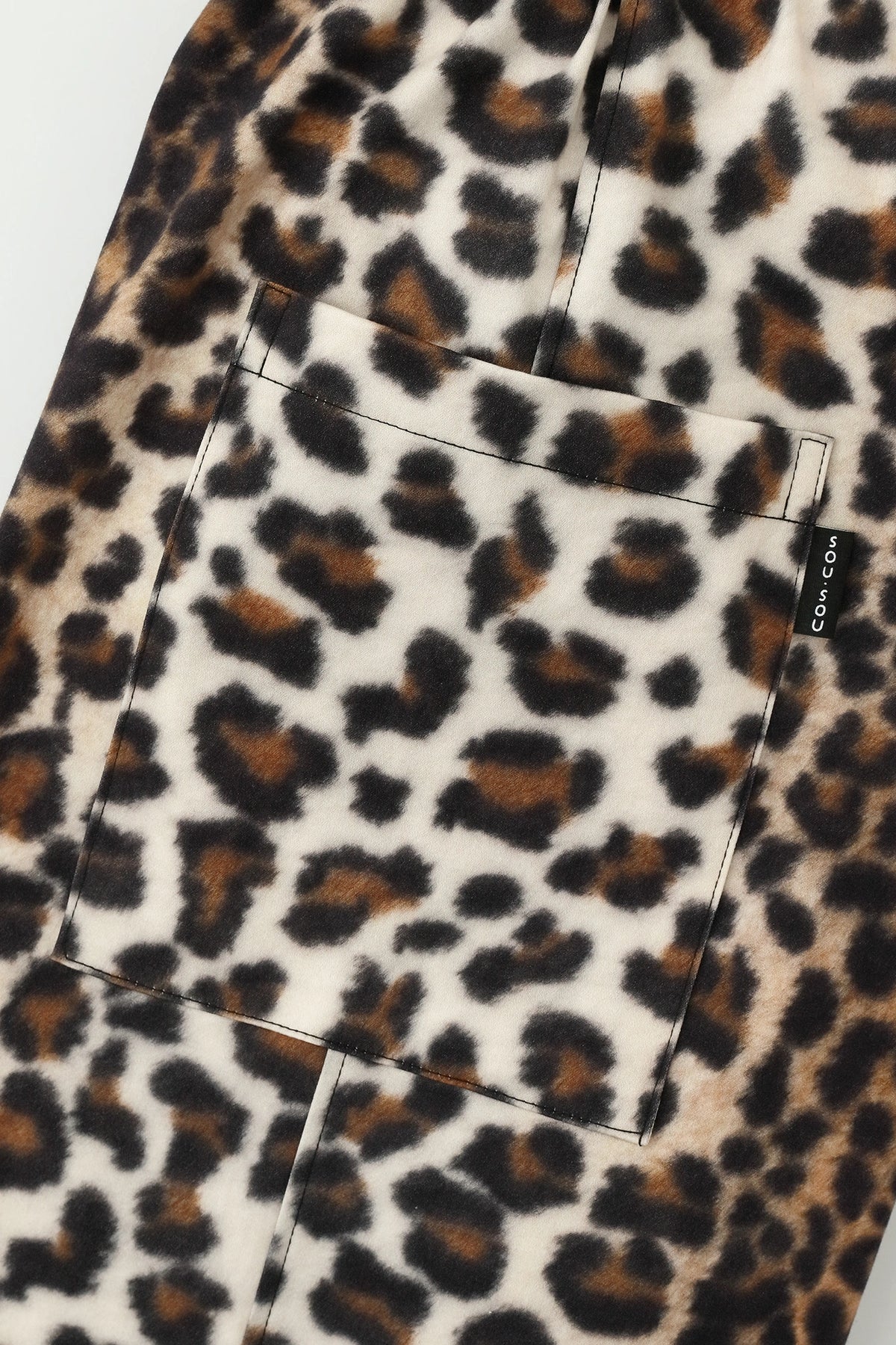Stretch Satin Weave Harem Pants / Leopard Pattern IJ 