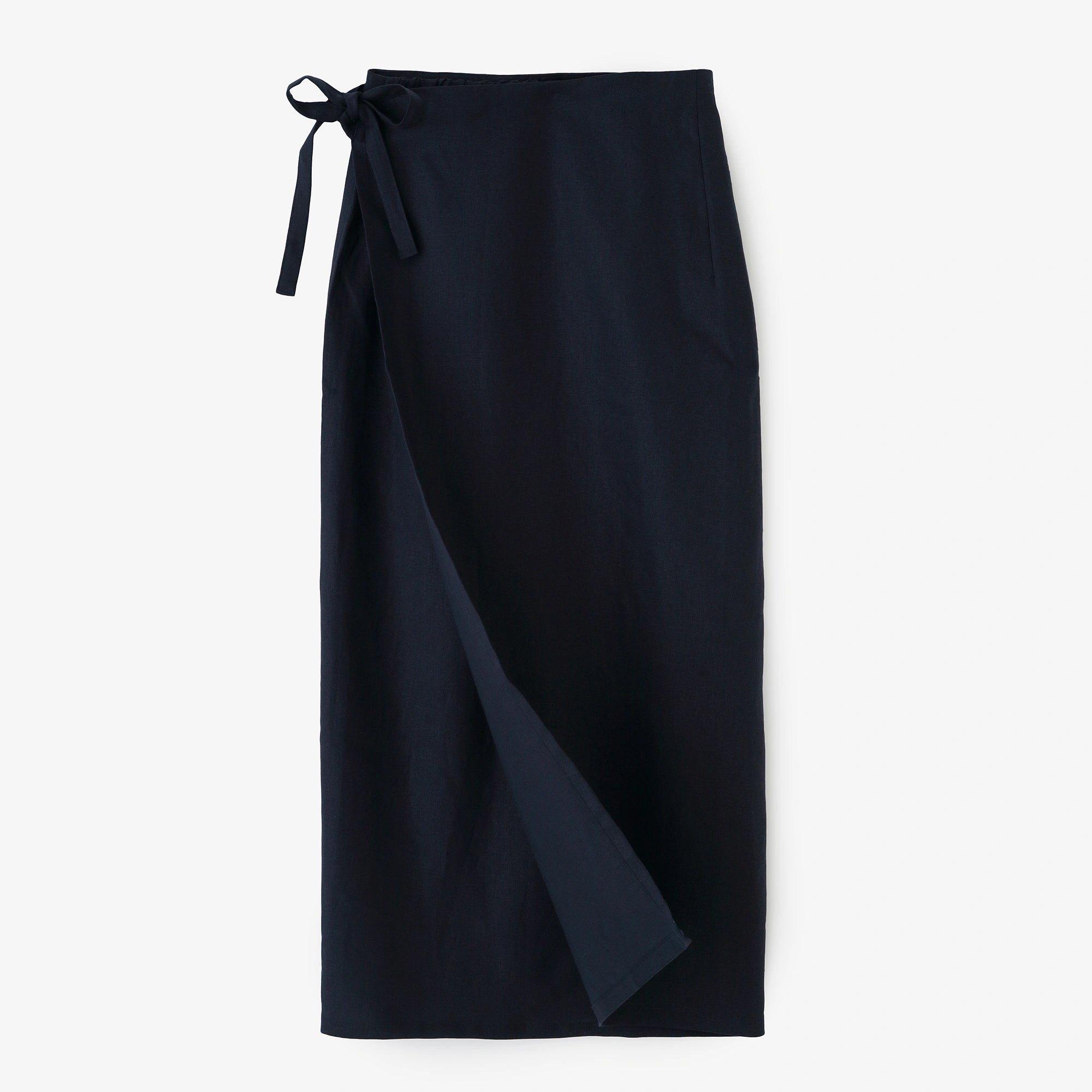 【Ships ard. 4/21】Linen Wrap Skirt / Dark Blue