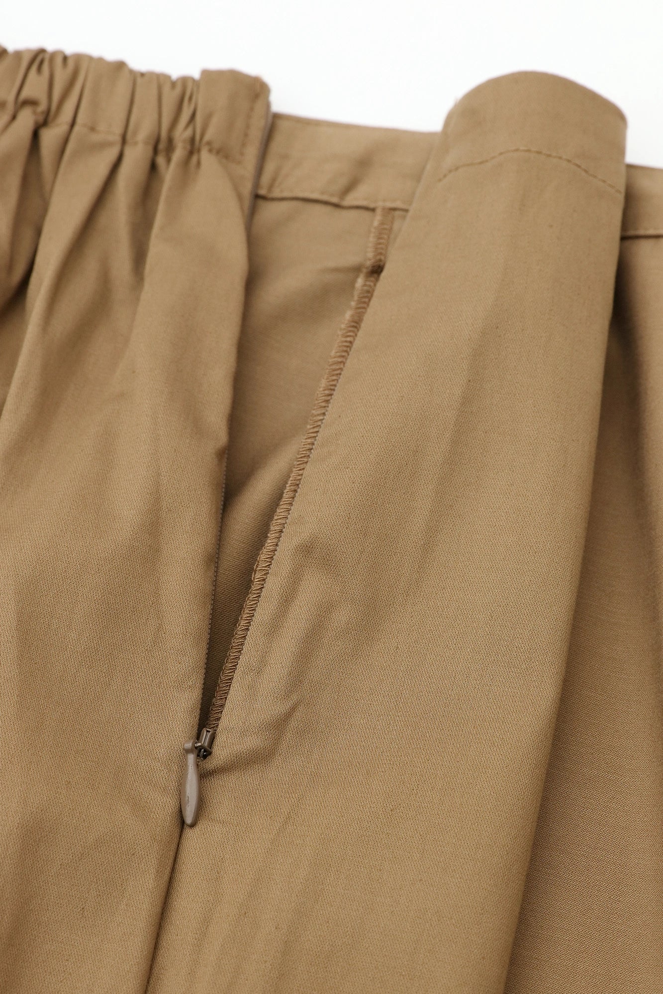 【Scheduled to ship around Mar 3】Shin Cotton Linen Blended Ratine Weave Wrap Skirt／Walnut Color