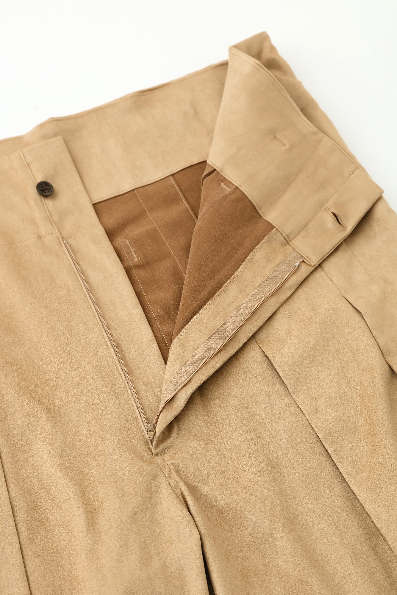 Faux Nubuck Hakama Pants / Yellowish Russet