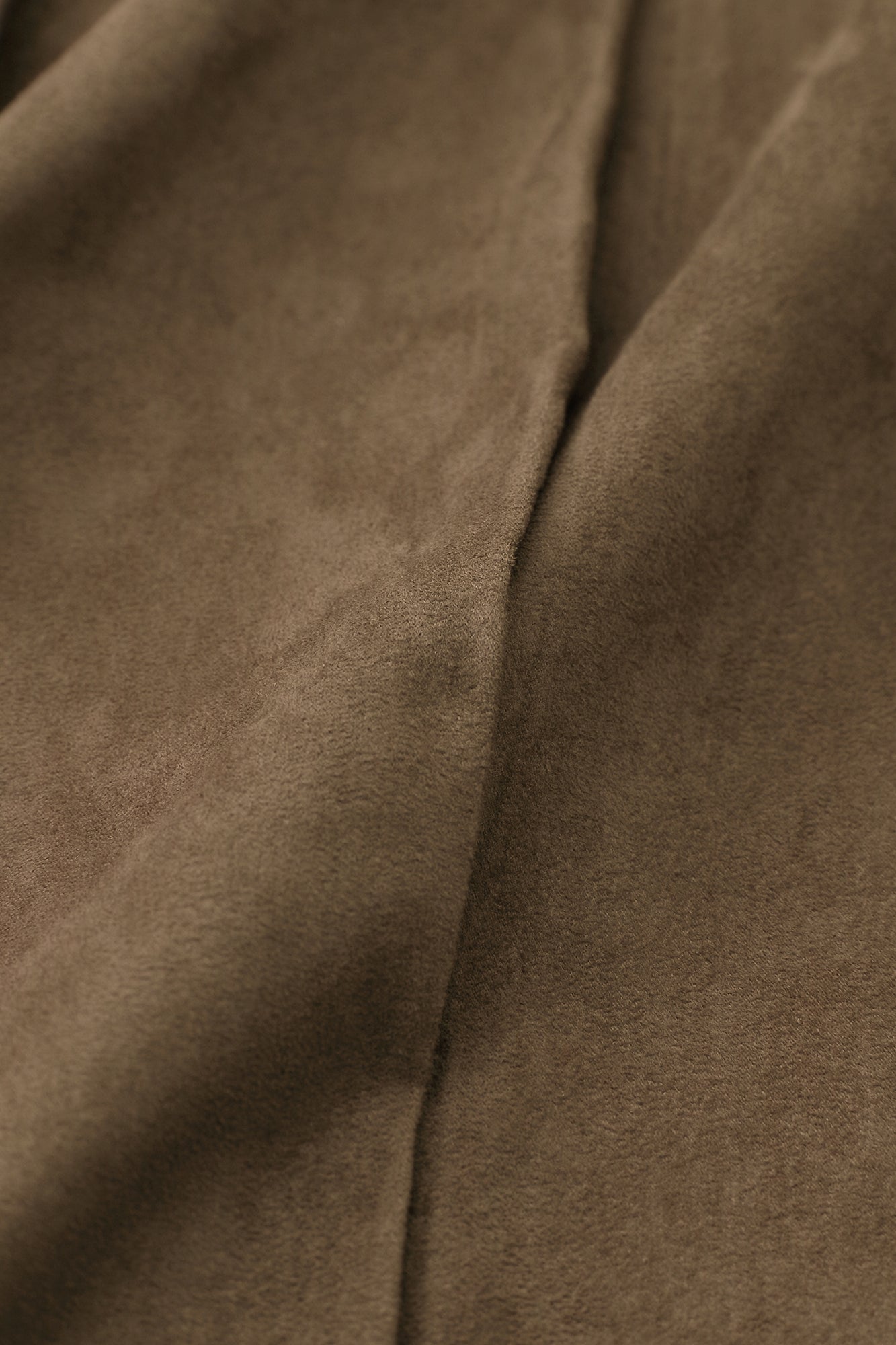 仿麂皮 袴形褲／黄枯茶色