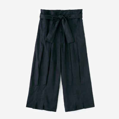 仿麂皮 袴形褲／暗藍色