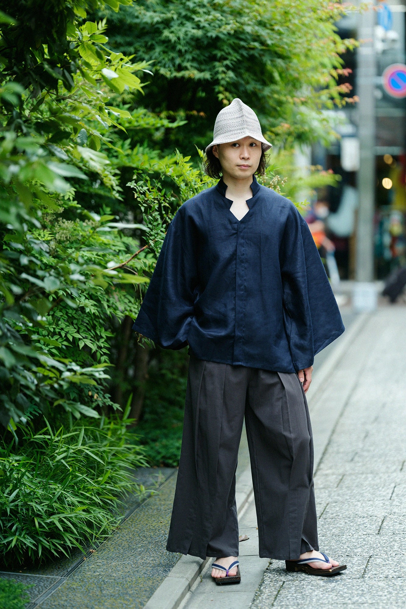 Chizimi Cotton 20/20 Hakama Pants / Dark Grey Chizimi Cotton 20/20 Hakama Pants / Dark Grey