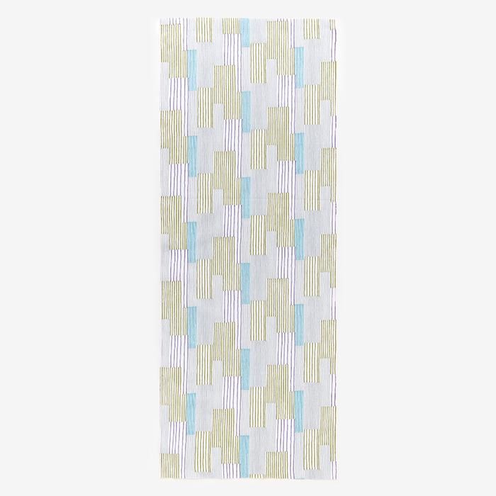 【net limited】Isemomen Cotton Textile Handkerchief / Layered-stripes Gasane Shirakawa