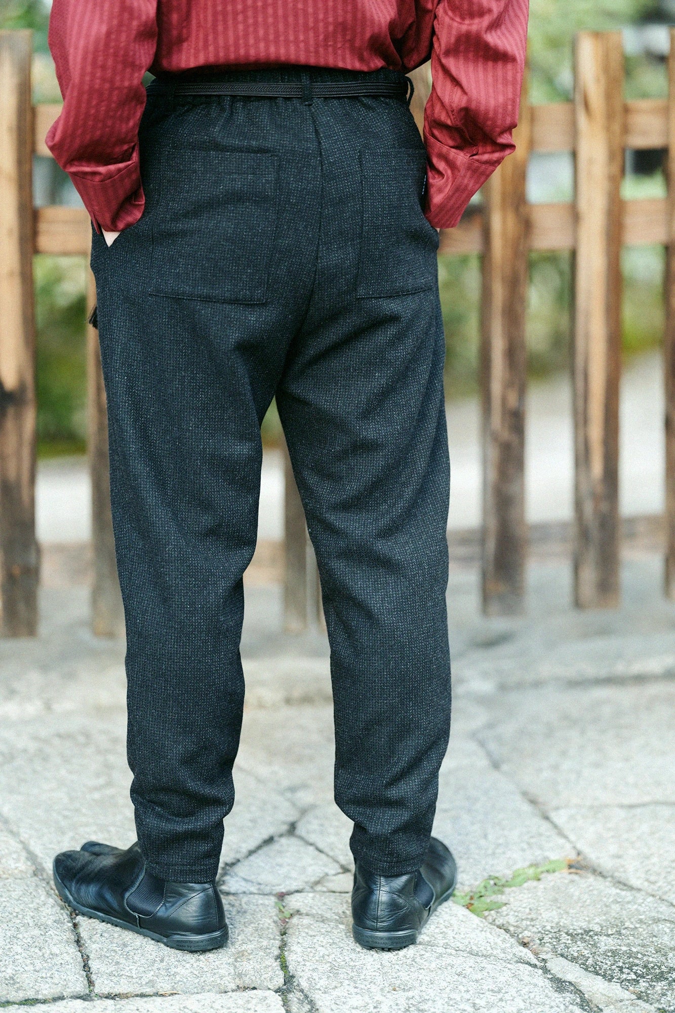 尾州杉綾織 雪袴／濃墨色