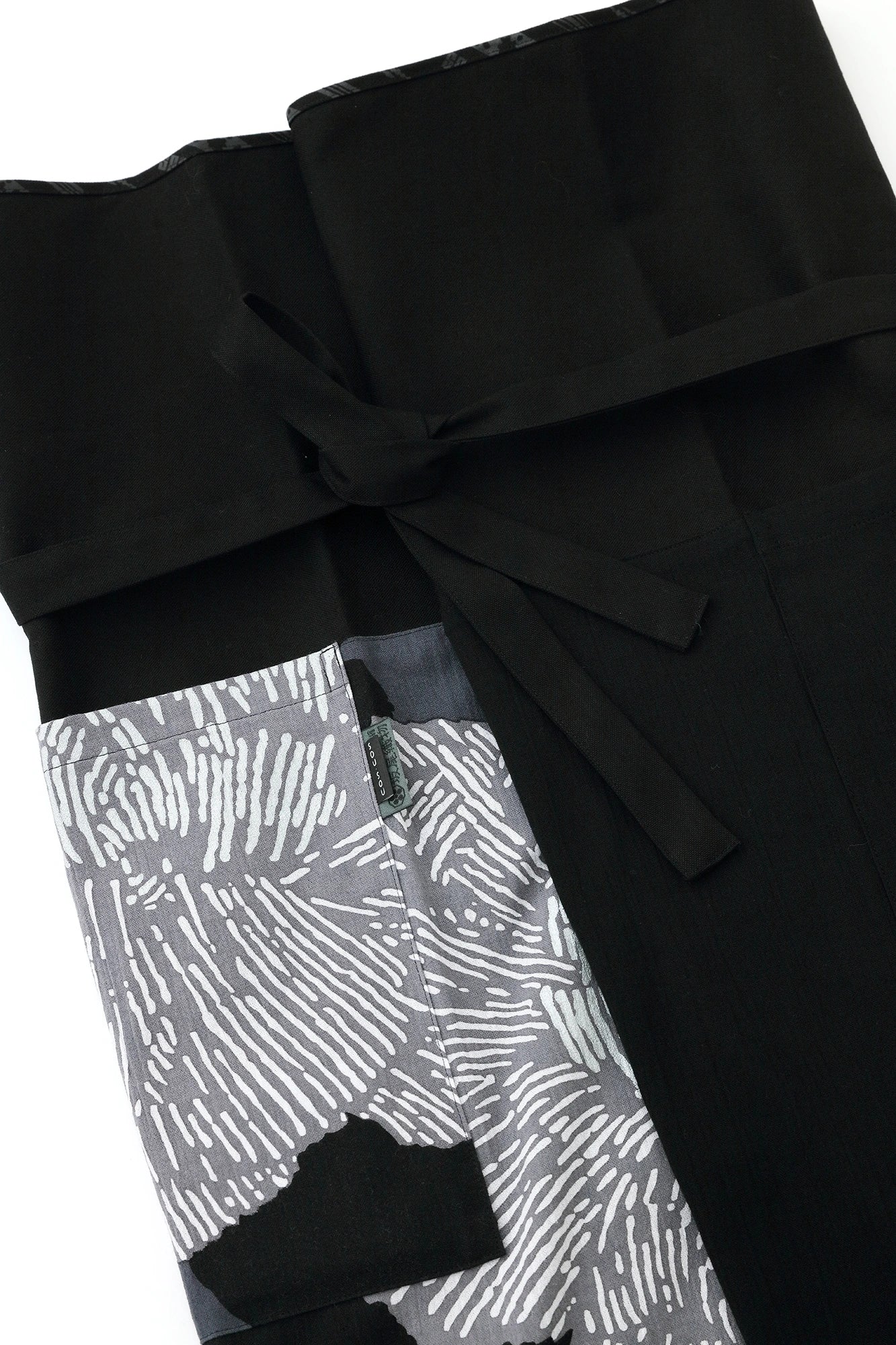 Chizimi Cotton 20/20 Fubi Bottom  Bi-color／Black×Peony