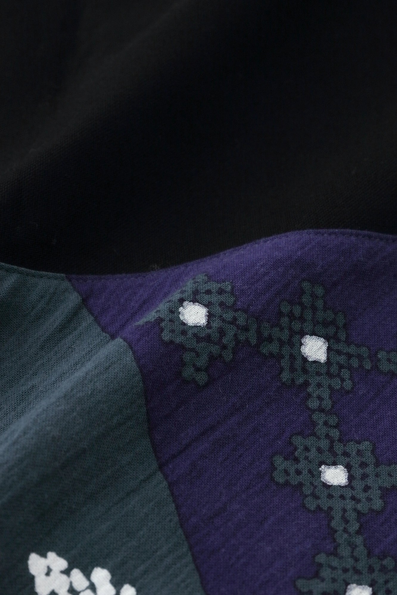 Chizimi Cotton 20/20 Fubi Bottom ／Small Flower, Clouds and Linked Diamond Pattern Recreation