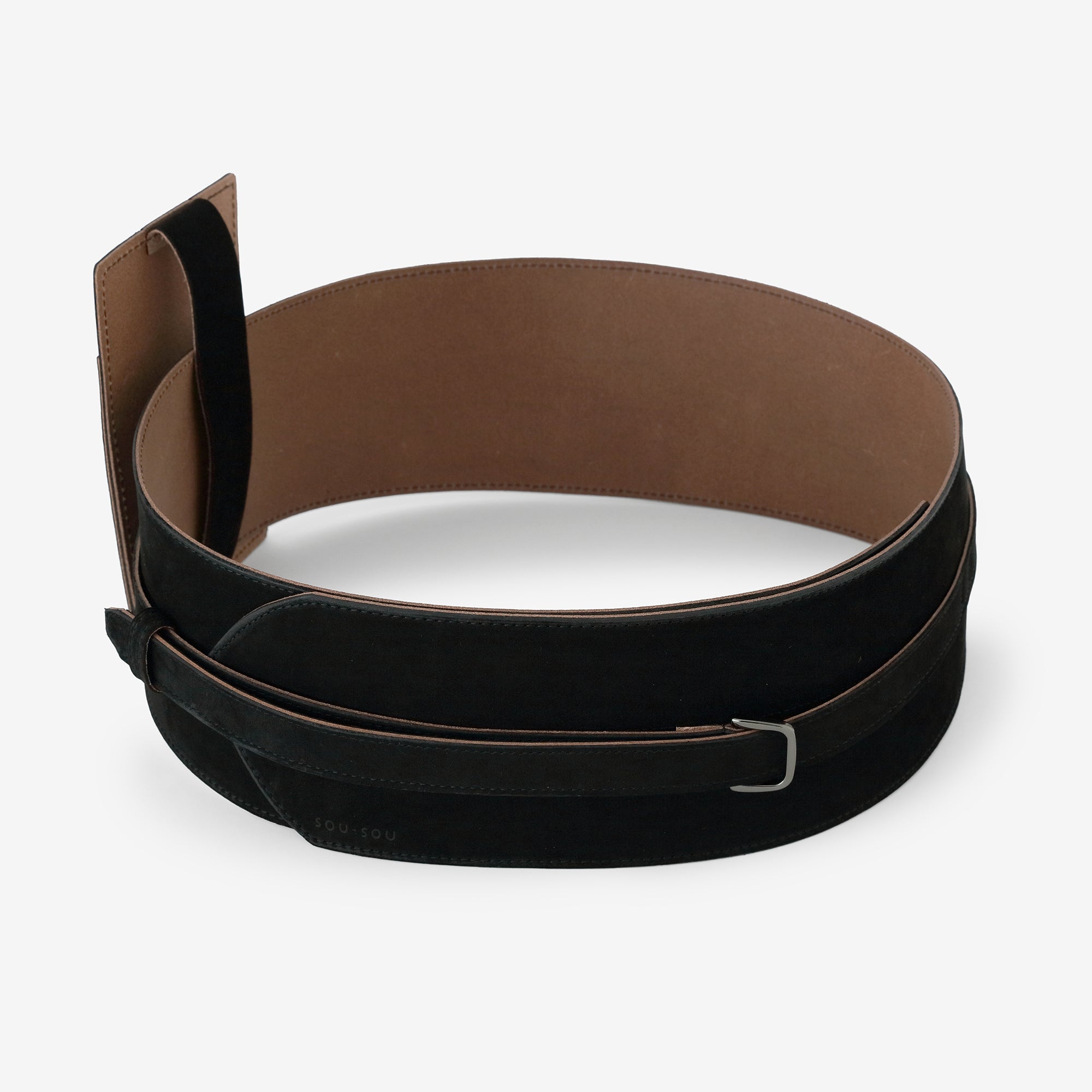 ヌバック 革帯（かくたい） 特大（とくだい）／濡羽色（ぬればいろ）