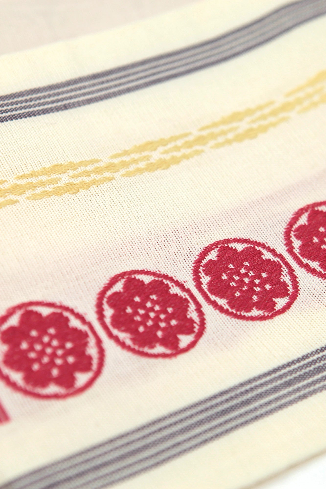 Hakata Ramie Obi Belt／Creamy White