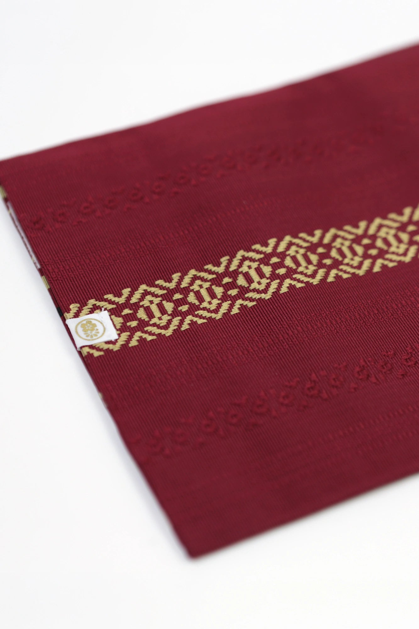 Hakata Half-width Obi Belt／Dark Red