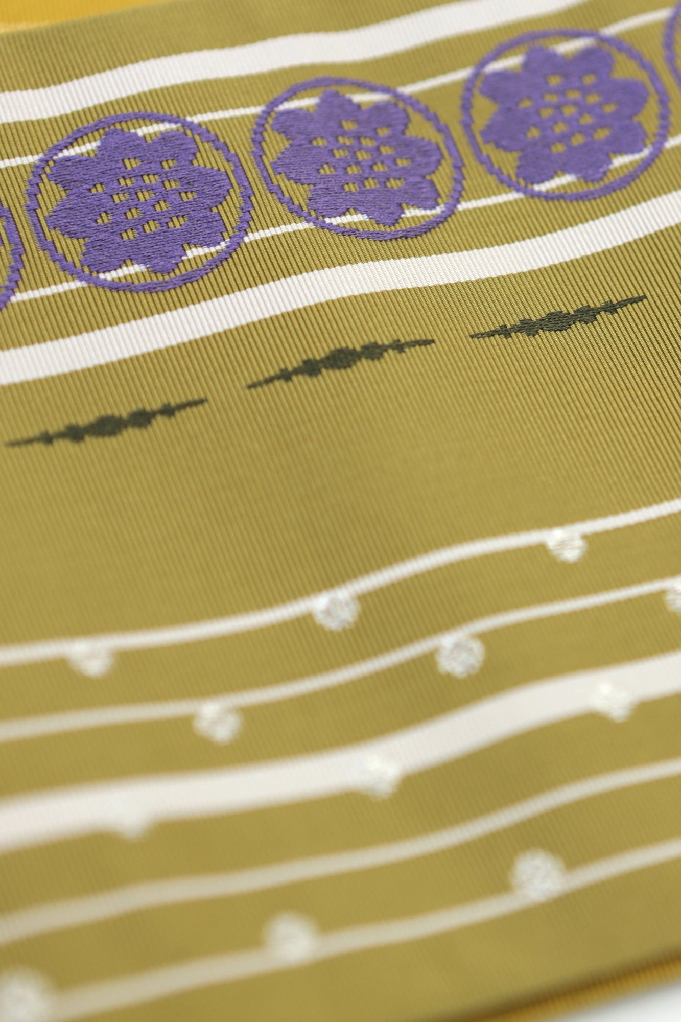 Hakata Half-width Obi Belt／Golden Ocher