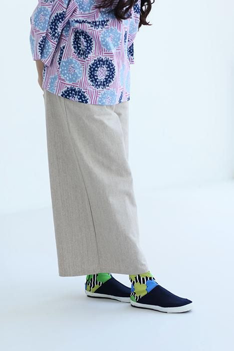 塔布圆形杰作塔比蒂/布草天空玫瑰（nunoshiba sorabara）x sashiko indigo