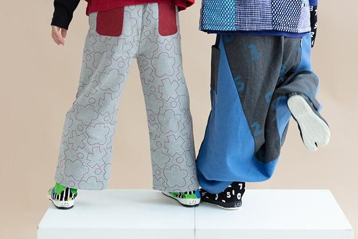 ●兒童分趾足袋鞋／布芝空薔薇2