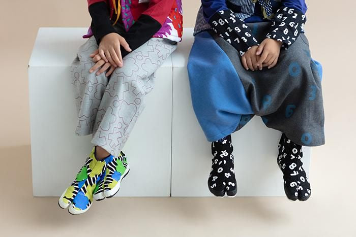 ●兒童分趾足袋鞋／布芝空薔薇2