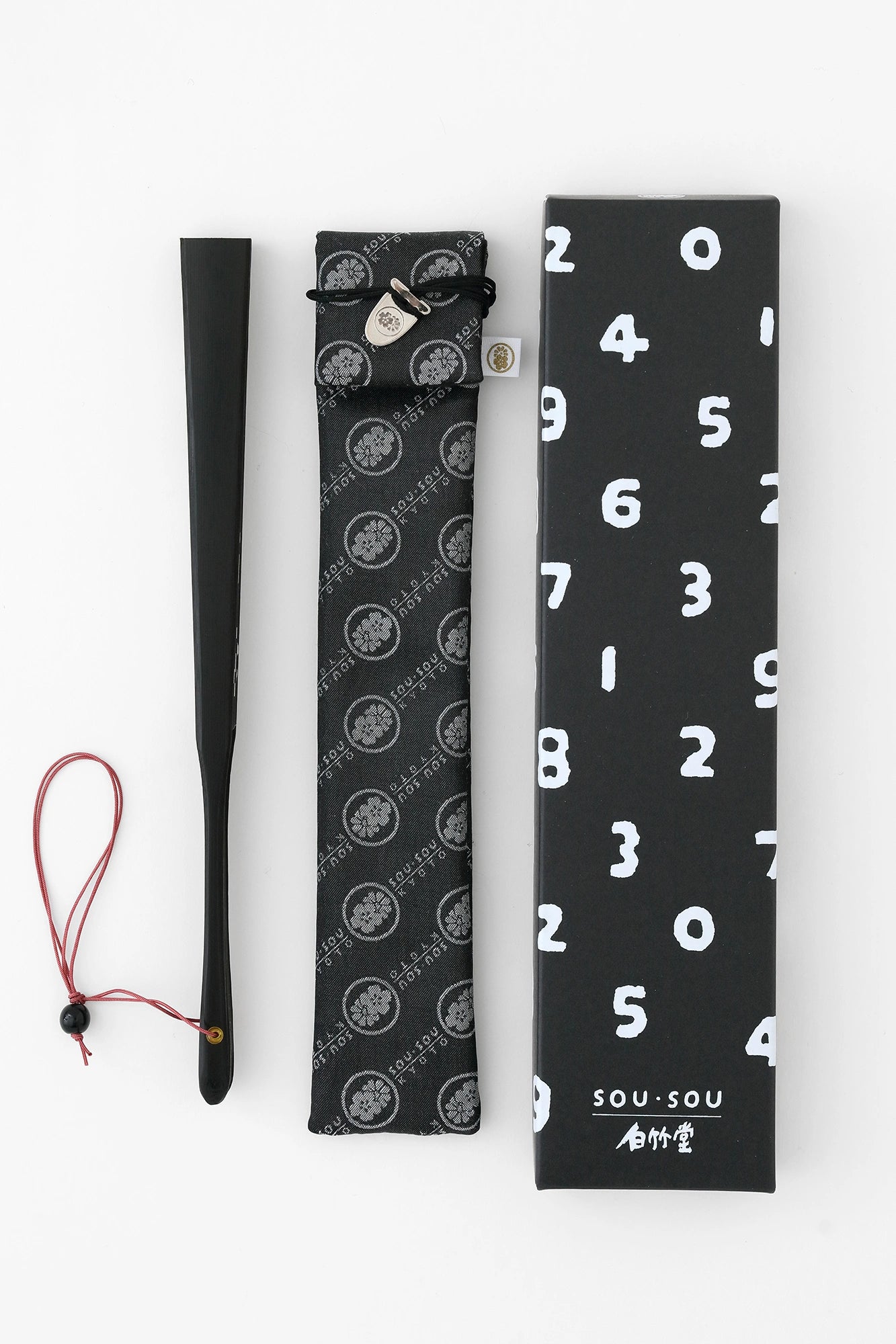 SOU・SOU×Hakuchikudo Folding Fan / SO-SU-U Black
