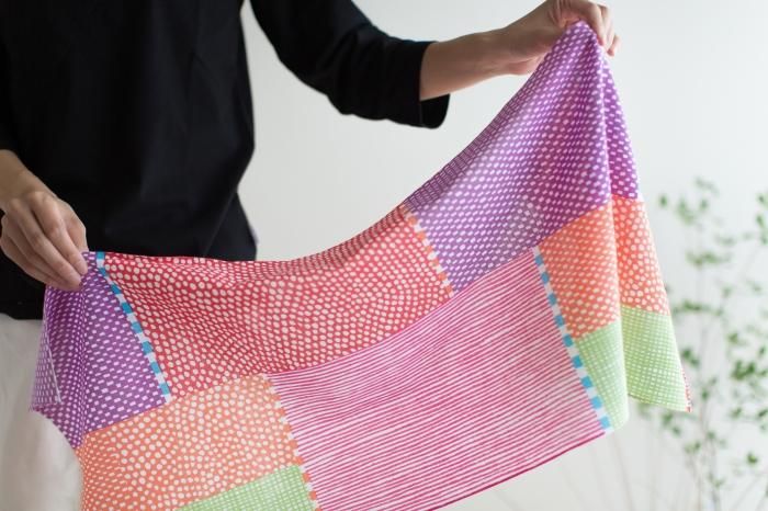 伊勢木綿 textile手ぬぐい／間がさね 宮美（みやび）