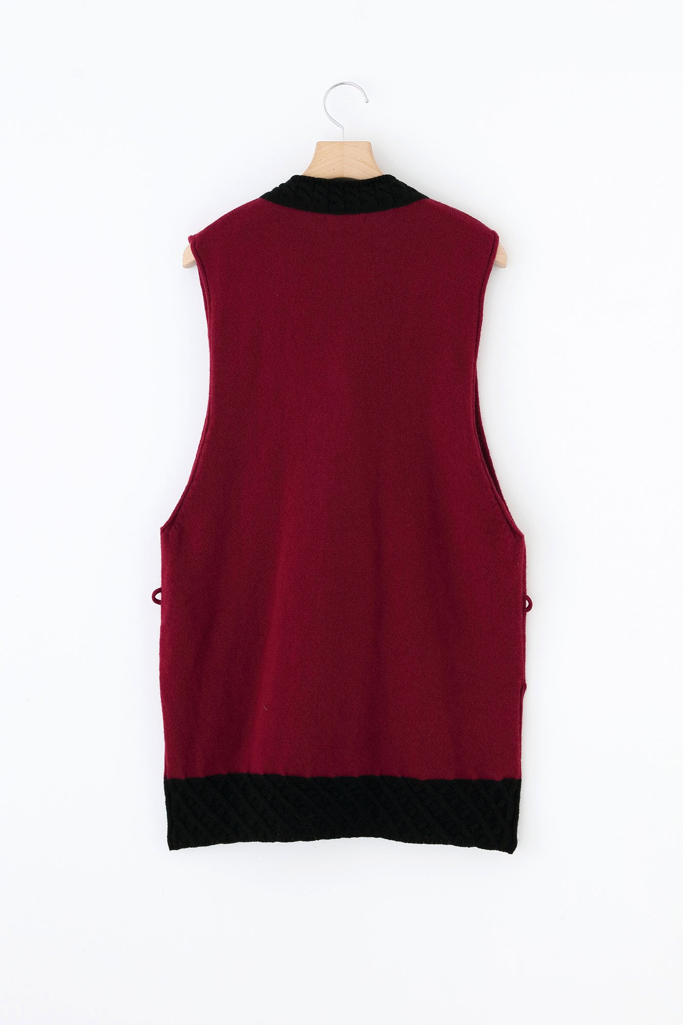 SOU・SOU×ALPHA Lamb Wool Chou-fuku Vest / Dark Red×Black