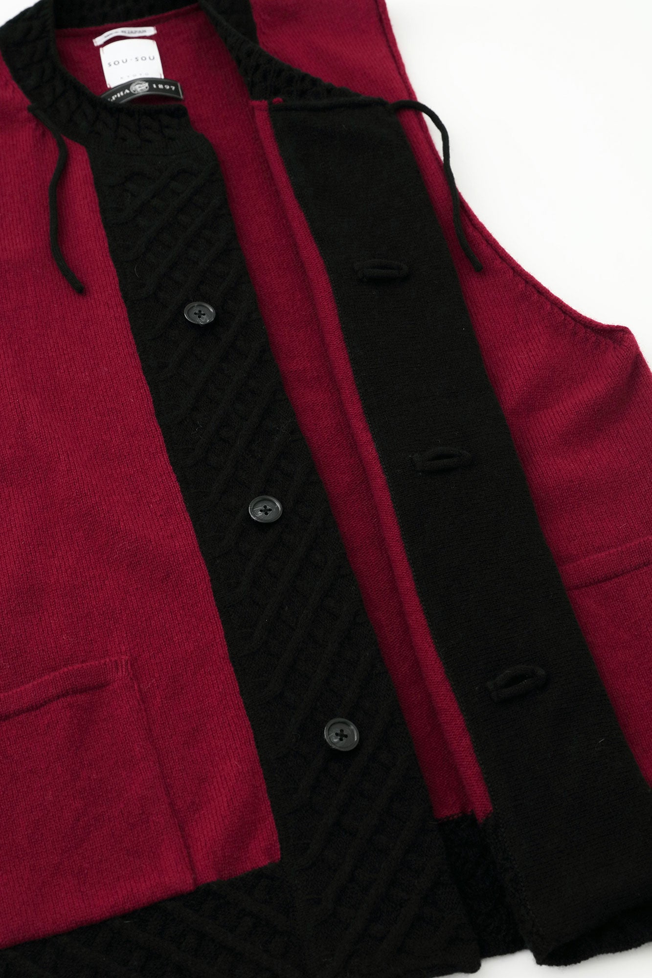 [Reservierung]SOU・SOU×Ärmellose Morgenkleidung aus ALPHA-Lammwolle/Rotbraun x Nuba-iro (*Versand voraussichtlich um den 25. November)