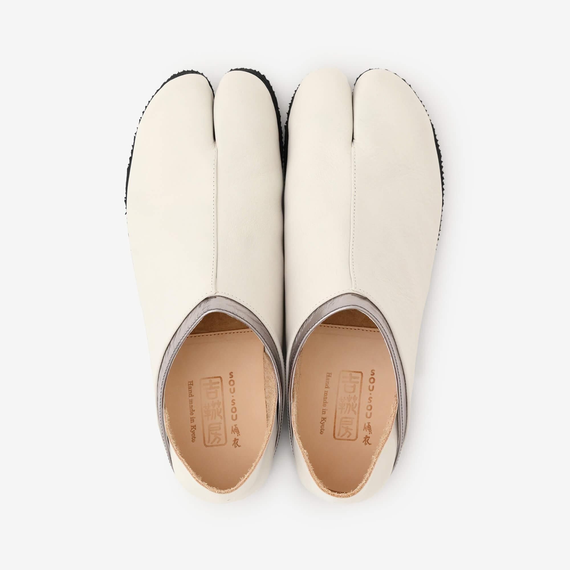 踵単皮（あくとたび） SOU・SOU傾衣×吉靴房 ／胡粉色（