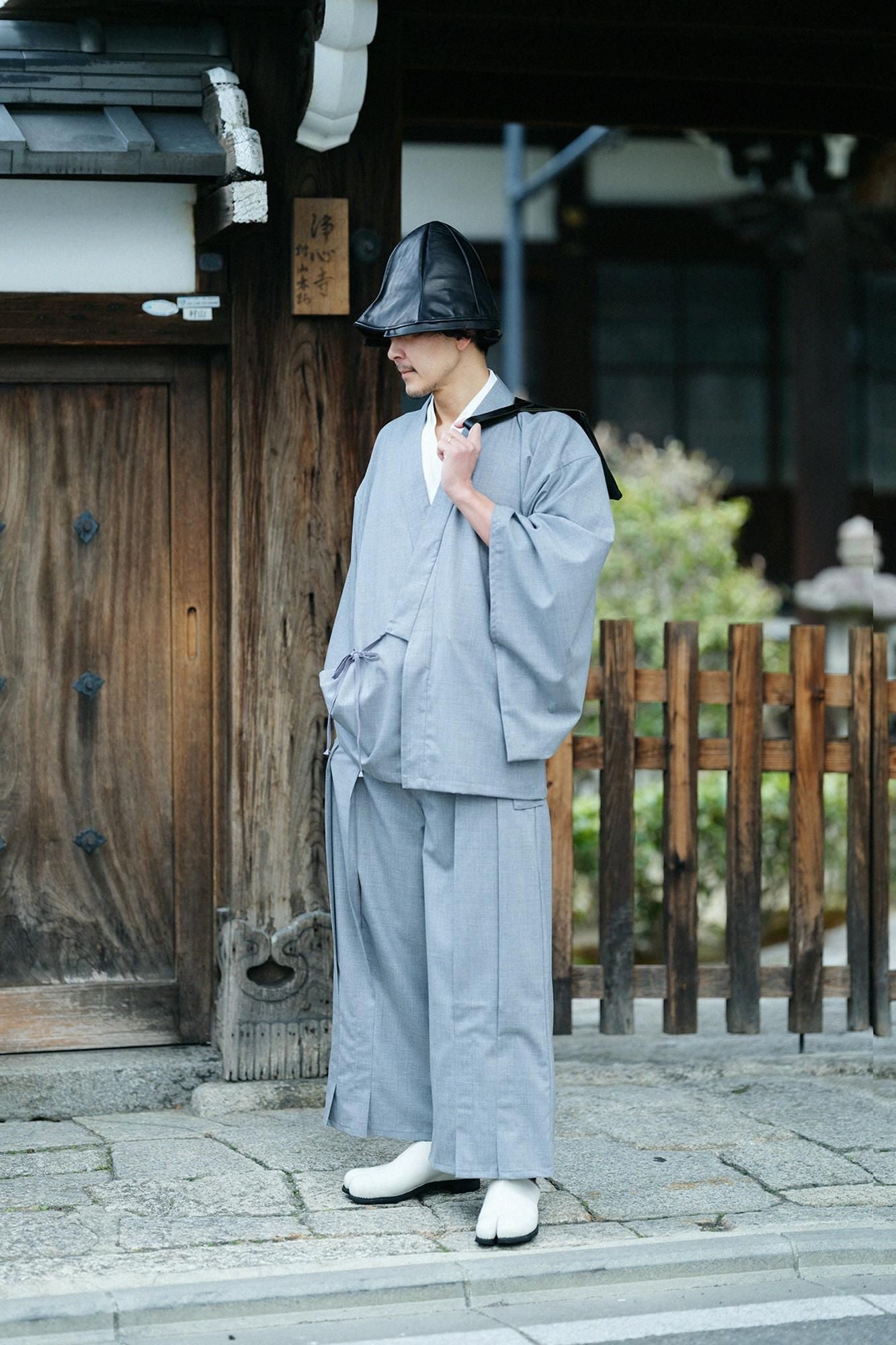 吉靴房SOU・SOU傾衣　踵単皮タビバブーシュ 6ヶ月後発送】踵単皮（あくとたび） SOU・SOU傾衣×吉