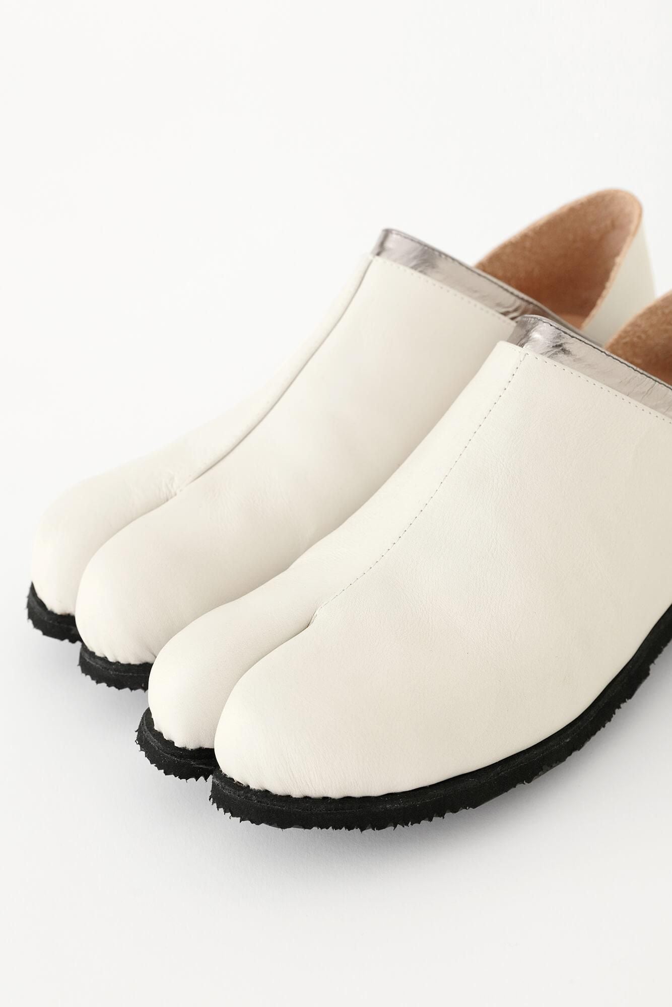 踵單皮 SOU・SOU傾衣×吉靴房 ／白色 【※約需8個月送達】