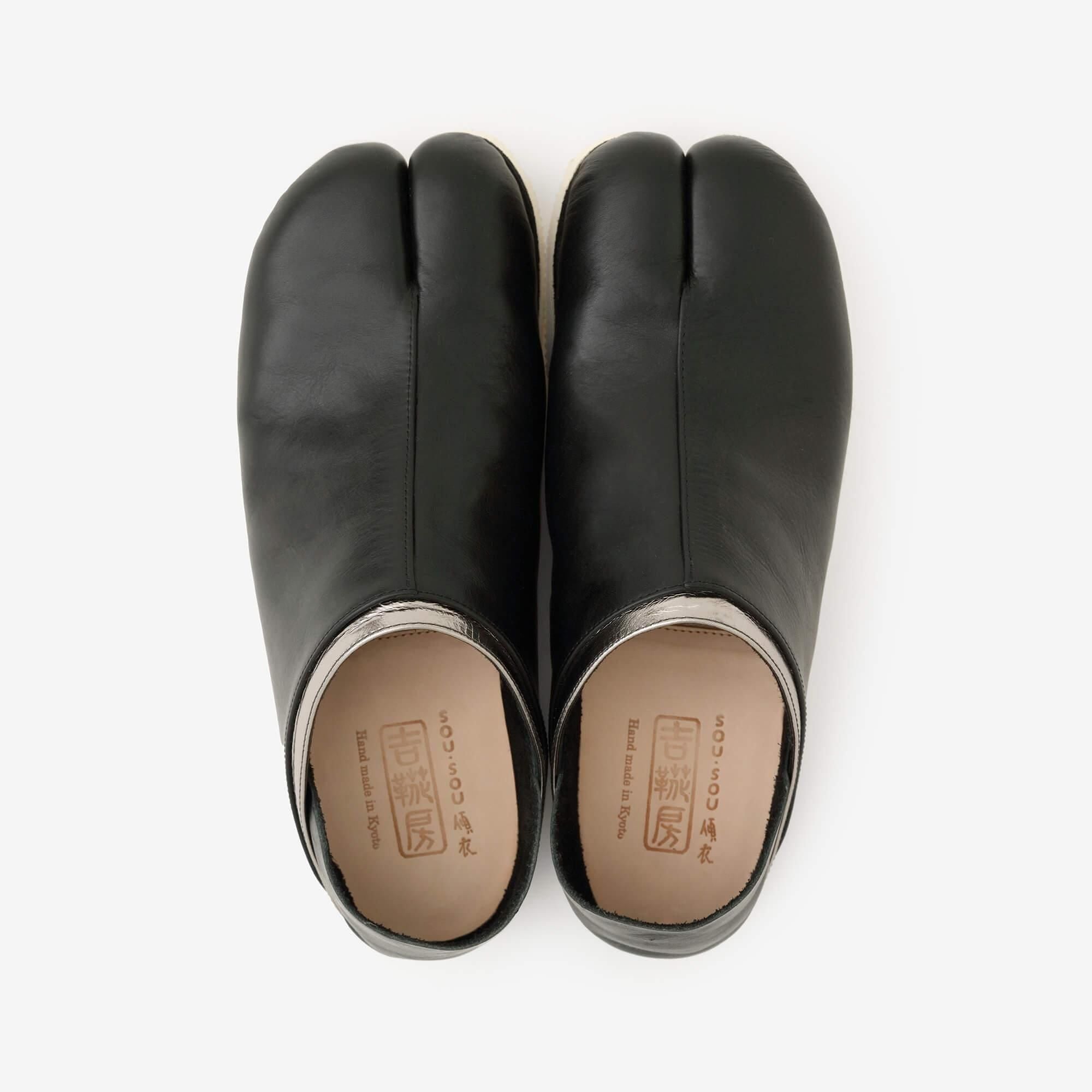 踵單皮 SOU・SOU傾衣×吉靴房 ／黑色 【※約需8個月送達】