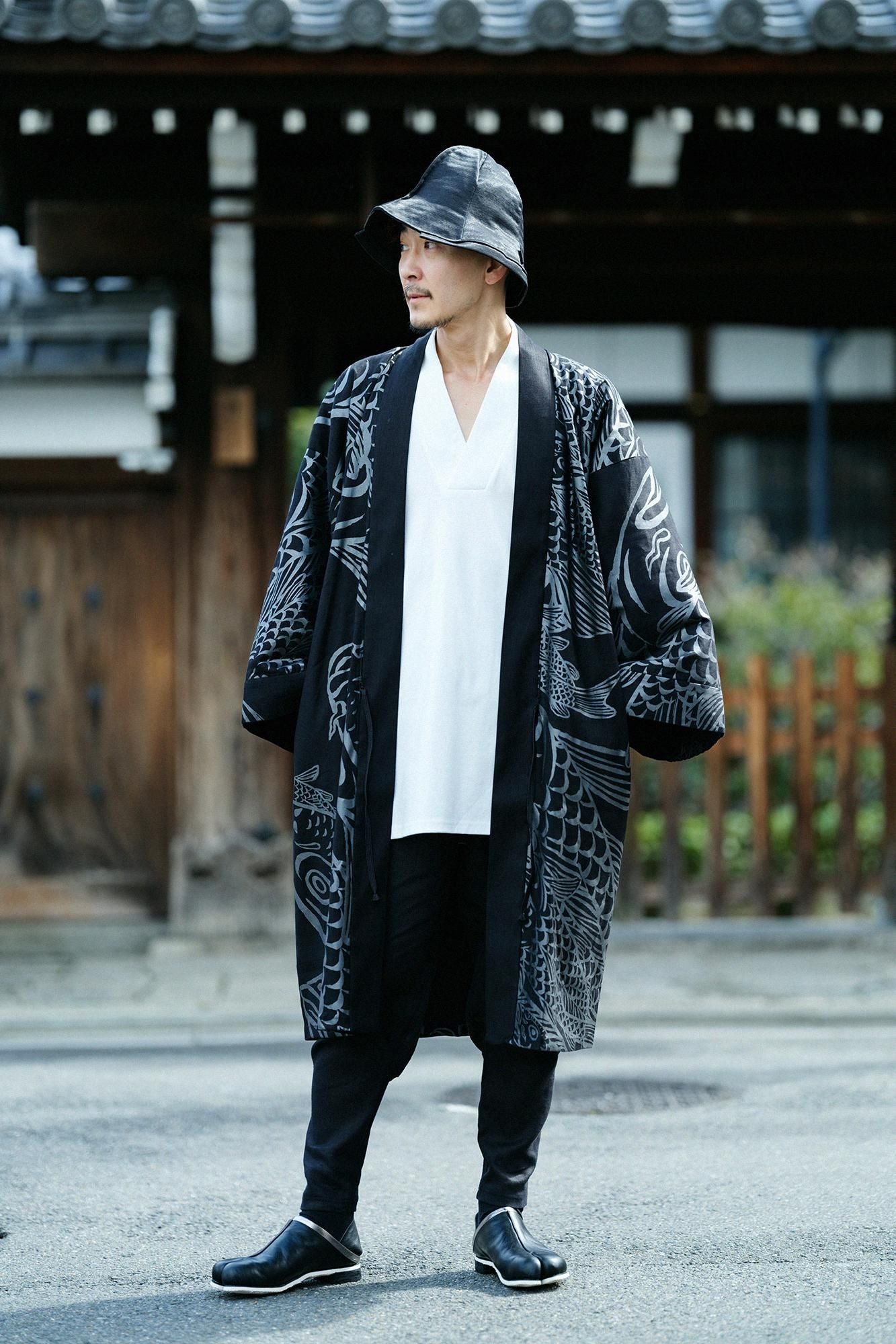 踵單皮 SOU・SOU傾衣×吉靴房 ／黑色 【※約需8個月送達】