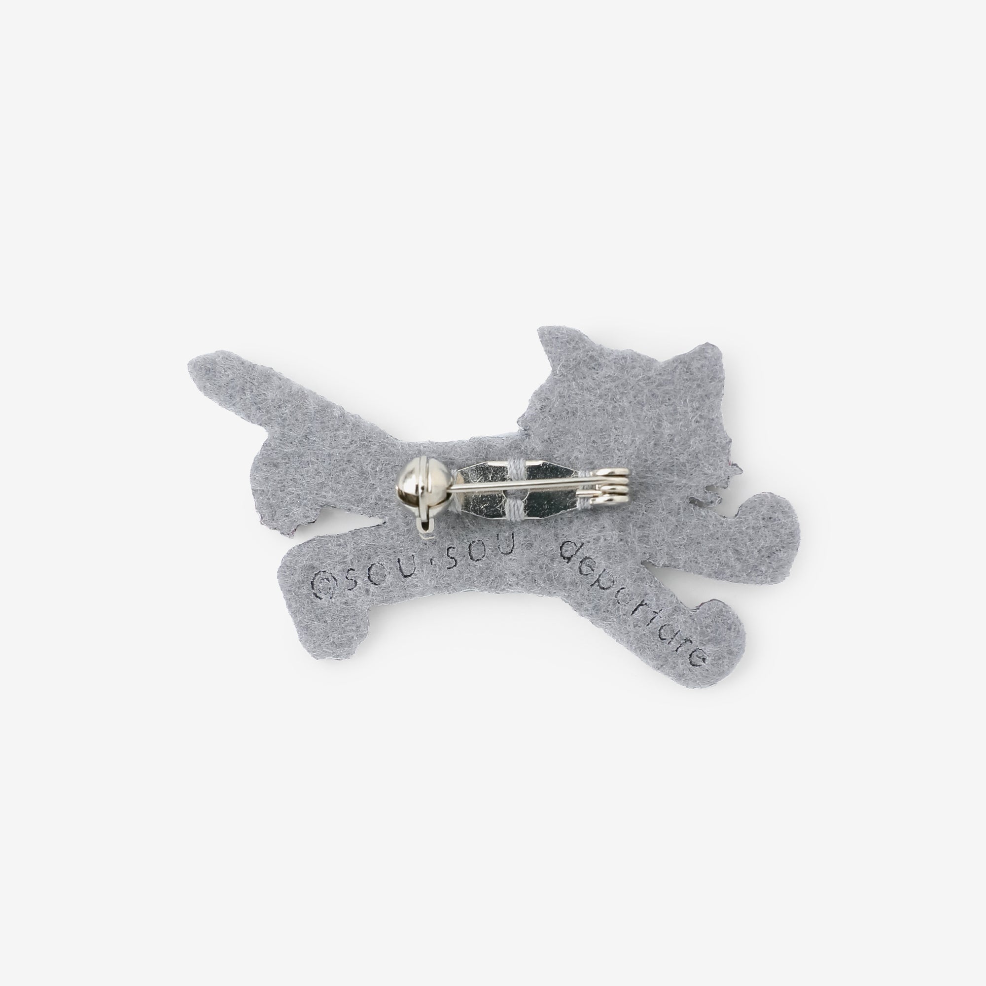 Embroidery Brooch／depo Nyan Grey