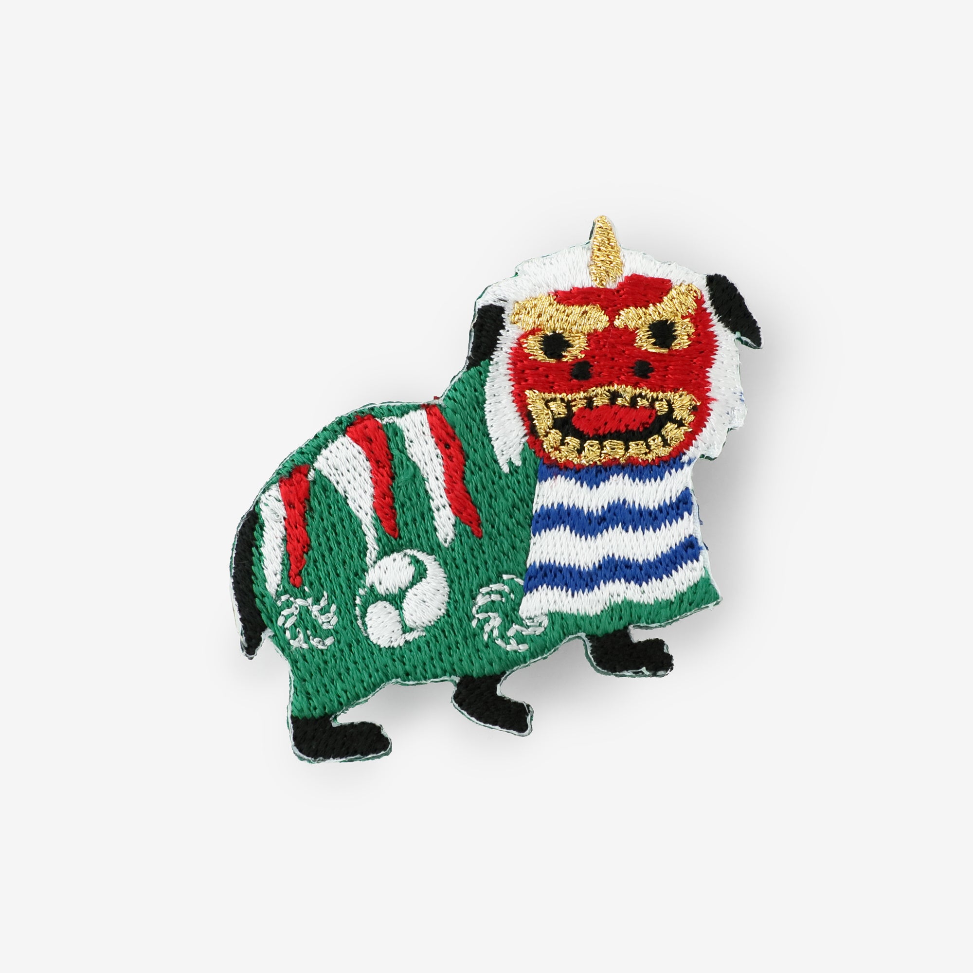 刺繍飾り（ししゅうかざり）／京獅子舞（きょうししまい） 緑（みどり）