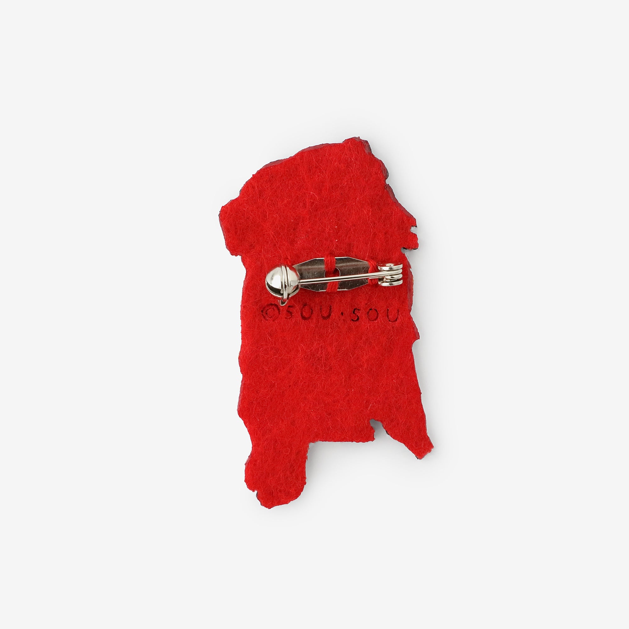 Embroidery Brooch／Kyoto Lion Dance Red