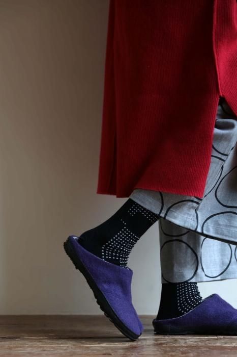 足袋下（普通丈）／影 濡羽色（ぬればいろ） 【男・女性用】