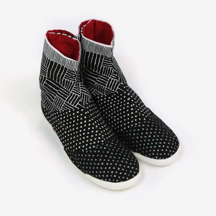 [仅在线] 5件Tabi Socks圆形脚趾 /黑色服装