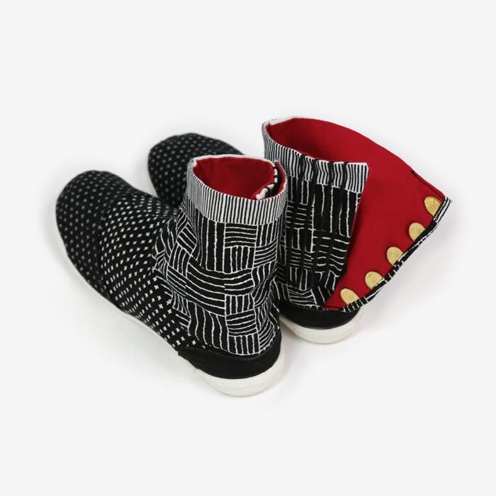 [仅在线] 5件Tabi Socks圆形脚趾 /黑色服装