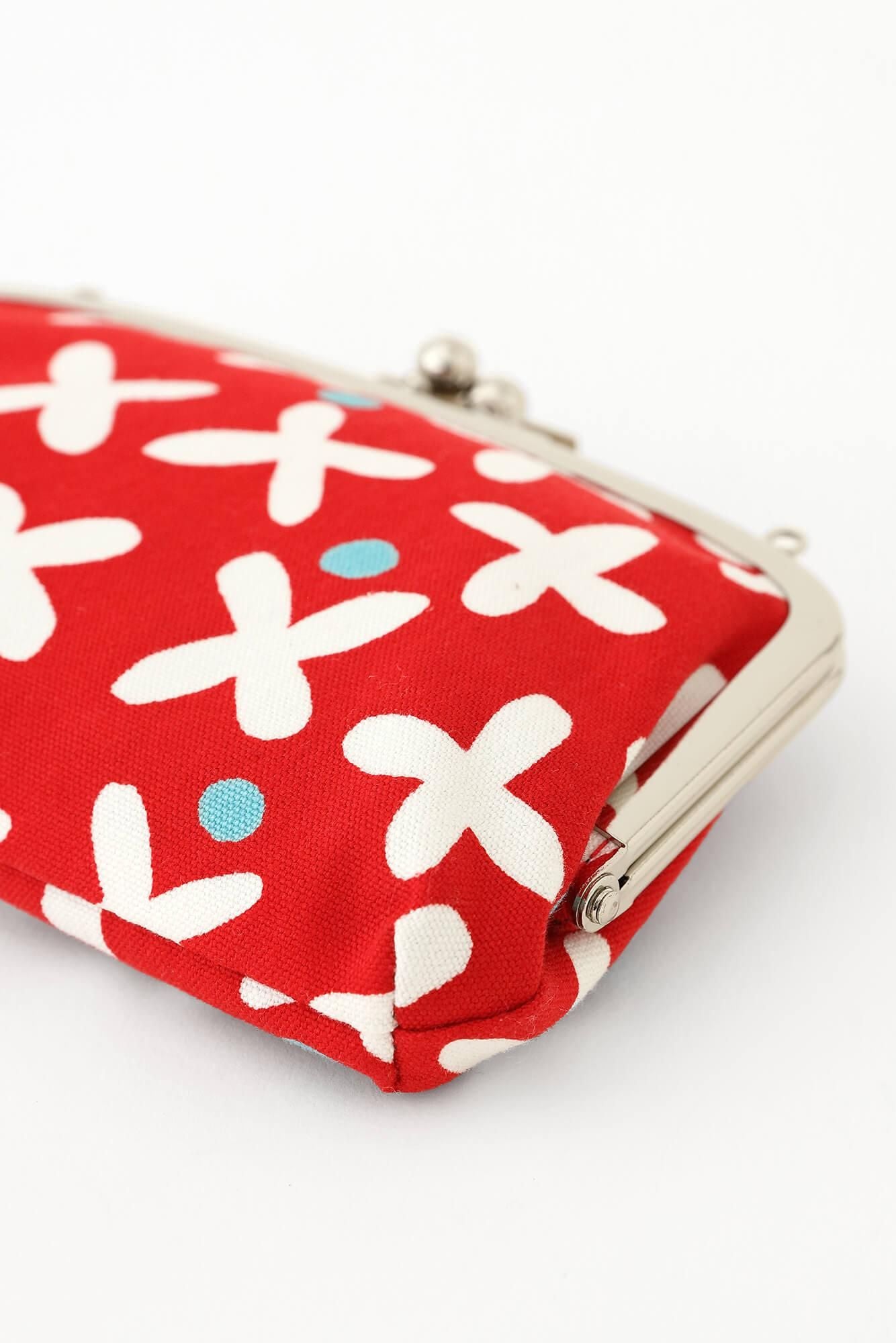 12号帆布软（NAN）硬币开口（父母和孩子） / suzushirogusa小猩红色