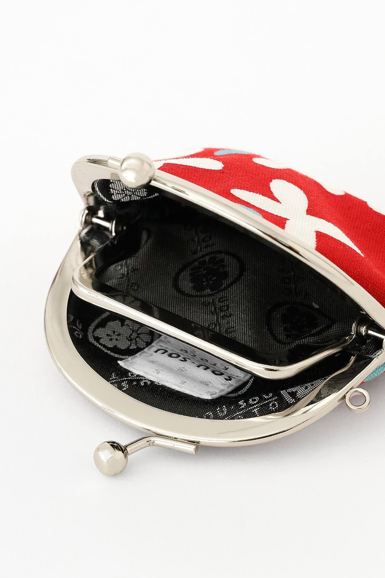 No.12 Soft Canvas Gamaguchi Clasp Purse（Small）/ Suzushiroso Small Red