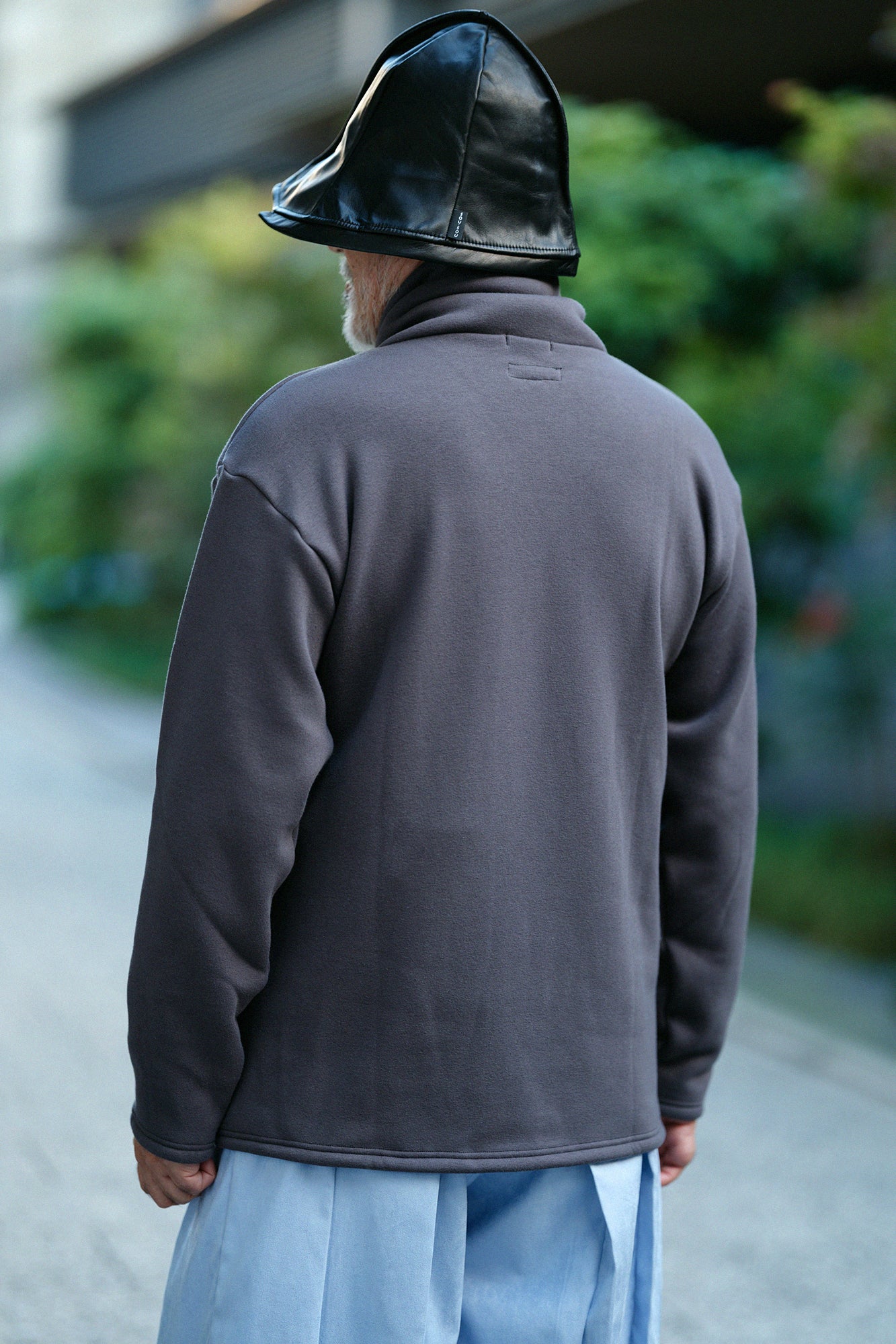 裏ボア 衿巻ジバン／藤煤竹（ふじすすたけ）