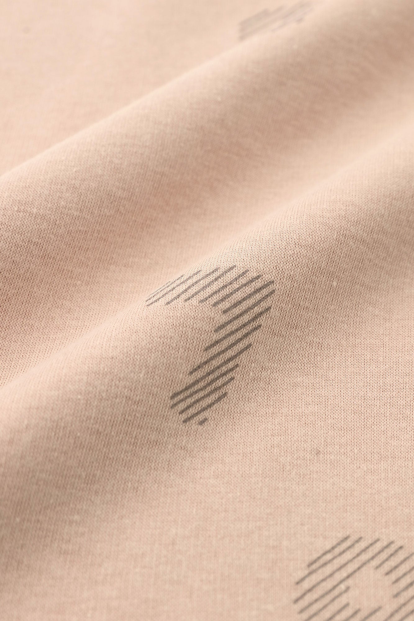 Boa Lining Turtle Neck Shirt / SO-SU-U in Diagonal Stripes Greyish Plum Color