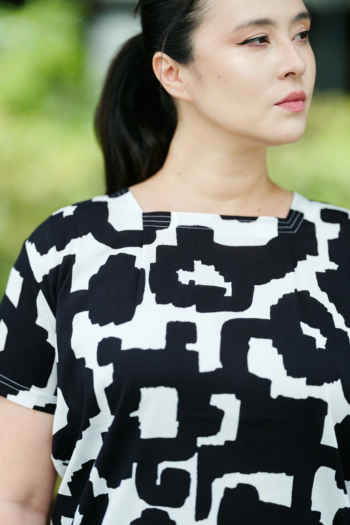 Chizimi Cotton 40/40 Square Neck Shirt Short Sleeve/Dandelion