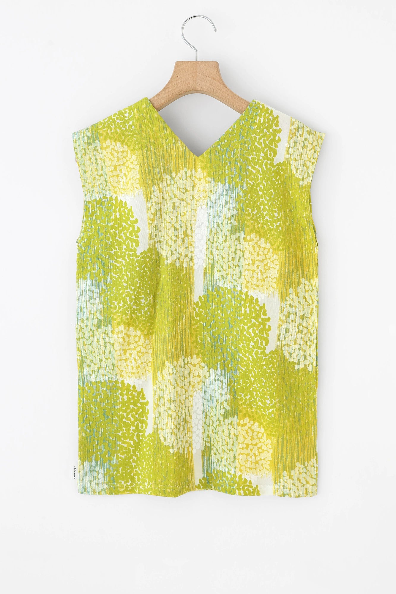 【Ships ard. 4/21】Chizimi Cotton 40/40 V-neck Shirt / Gypsophila