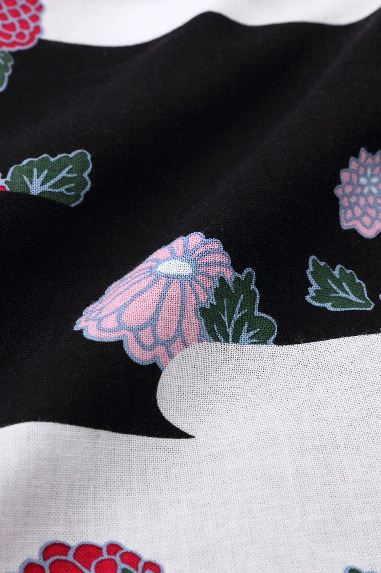 伊势木棉文方形上衣拼接／菊（きく）