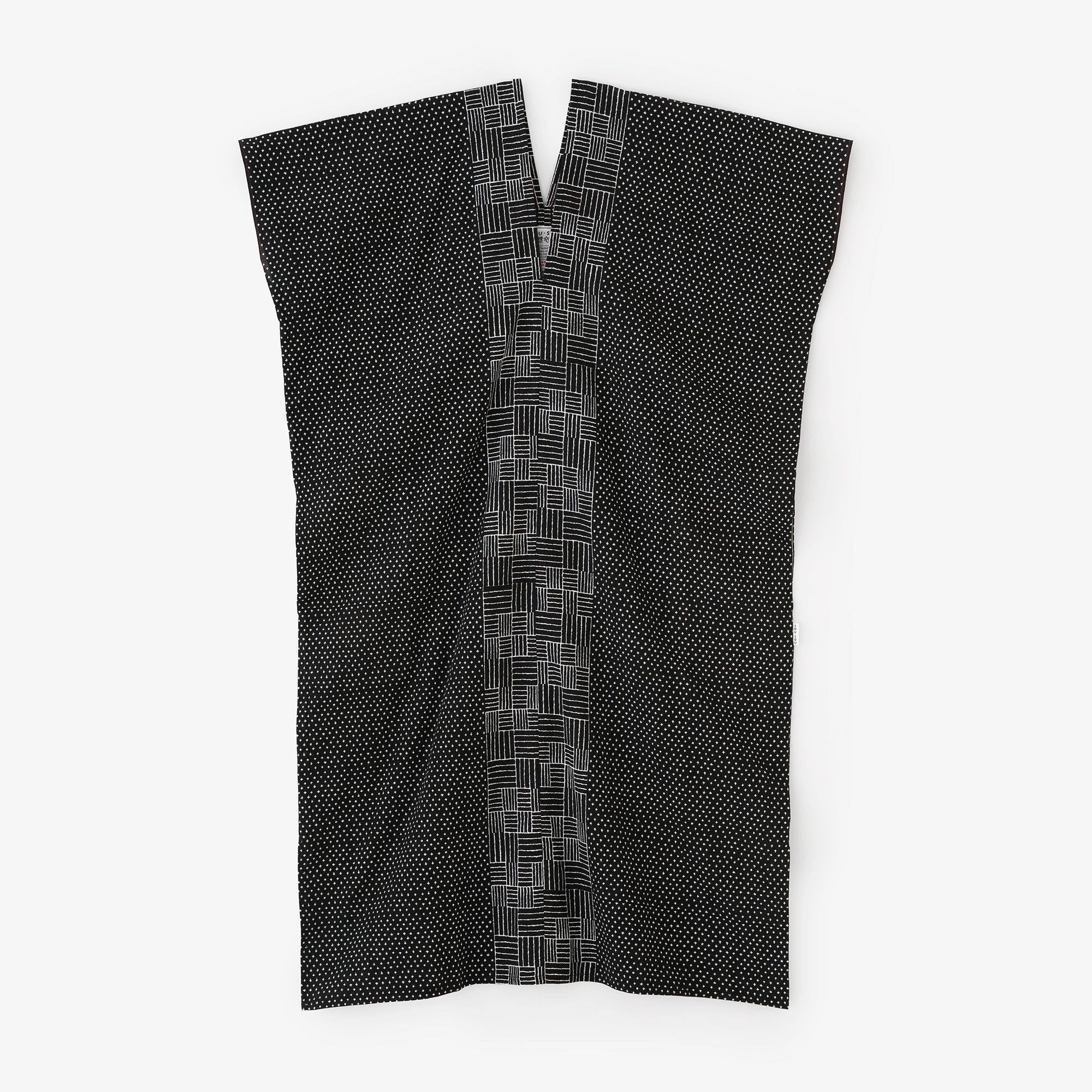 Kimono en coton d’Ise, modèle de cérémonie à manches longues, deux pièces / Hakama noir