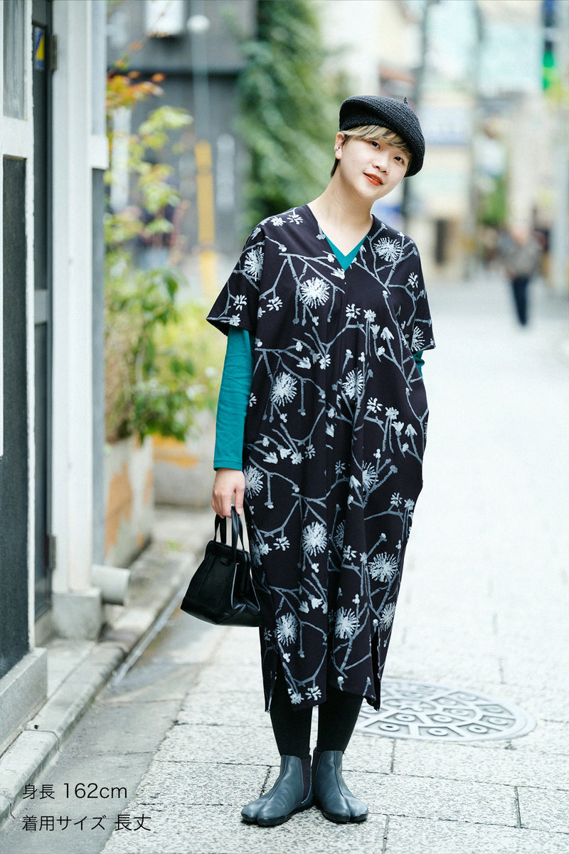 長方形洋裝 拼接（秋冬）